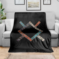 Northern Cheyenne Tribe Flag Montana Tribal Pattern Throw Blanket
