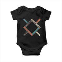 Northern Cheyenne Tribe Flag Montana Tribal Pattern Baby Onesie
