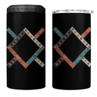 Northern Cheyenne Tribe Flag Montana Tribal Pattern 4 in 1 Can Cooler Tumbler