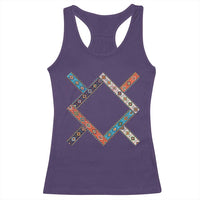 Northern Cheyenne Tribe Flag Montana Tribal Pattern Racerback Tank Top