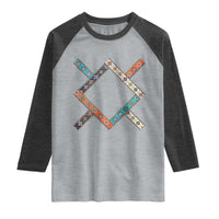 Northern Cheyenne Tribe Flag Montana Tribal Pattern Raglan Shirt