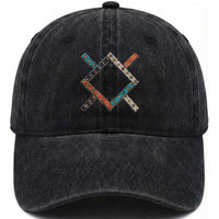 Northern Cheyenne Tribe Flag Montana Tribal Pattern Washed Cotton Baseball Cap
