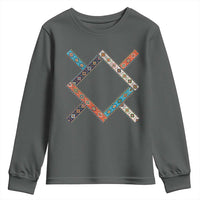 Northern Cheyenne Tribe Flag Montana Tribal Pattern Youth Sweatshirt