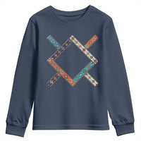Northern Cheyenne Tribe Flag Montana Tribal Pattern Youth Sweatshirt
