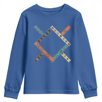Northern Cheyenne Tribe Flag Montana Tribal Pattern Youth Sweatshirt