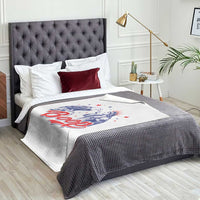 Boop Statue of Liberty and Eagle 4th of July Throw Blanket