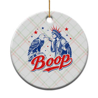 Boop Statue of Liberty and Eagle 4th of July Ceramic Ornament