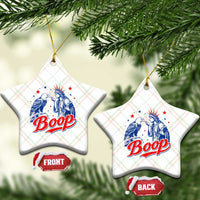 Boop Statue of Liberty and Eagle 4th of July Ceramic Ornament