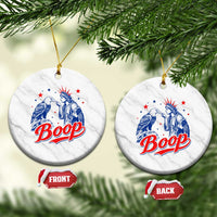 Boop Statue of Liberty and Eagle 4th of July Ceramic Ornament