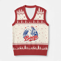 Boop Statue of Liberty and Eagle 4th of July V-Neck Knit Sweater Vest
