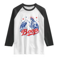Boop Statue of Liberty and Eagle 4th of July Raglan Shirt