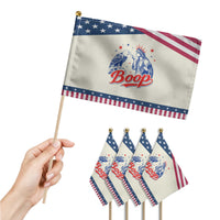 Boop Statue of Liberty and Eagle 4th of July Patriotic Handheld Flag