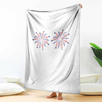 Funny Fireworks 4th of July Adult Humor Throw Blanket Just Here for The Fireworks