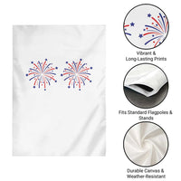 Funny Fireworks 4th of July Adult Humor Garden Flag Just Here for The Fireworks