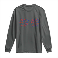 Funny Fireworks 4th of July Adult Humor Long Sleeve Shirt Just Here for The Fireworks