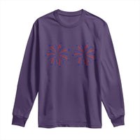 Funny Fireworks 4th of July Adult Humor Long Sleeve Shirt Just Here for The Fireworks