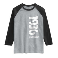 Vintage 1936 Legend Raglan Shirt 90th Birthday Gifts Special Milestone
