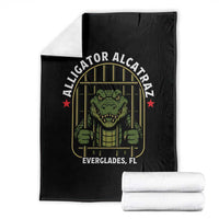 Funny Aligator Alcatraz Everglades Throw Blanket Alligator Prison Alligatraz Meme - Wonder Print Shop