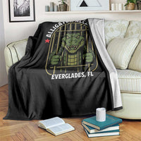 Funny Aligator Alcatraz Everglades Throw Blanket Alligator Prison Alligatraz Meme - Wonder Print Shop