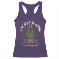 Funny Aligator Alcatraz Everglades Racerback Tank Top Alligator Prison Alligatraz Meme - Wonder Print Shop