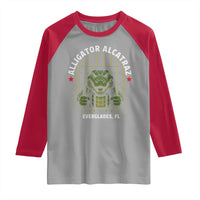 Funny Aligator Alcatraz Everglades Raglan Shirt Alligator Prison Alligatraz Meme - Wonder Print Shop
