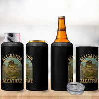 Funny Aligator Alcatraz Everglades 4 in 1 Can Cooler Tumbler Police Alligator Alligatraz Meme - Wonder Print Shop