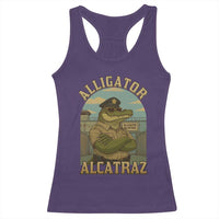 Funny Aligator Alcatraz Everglades Racerback Tank Top Police Alligator Alligatraz Meme - Wonder Print Shop