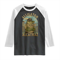 Funny Aligator Alcatraz Everglades Raglan Shirt Police Alligator Alligatraz Meme - Wonder Print Shop