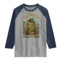 Funny Aligator Alcatraz Everglades Raglan Shirt Police Alligator Alligatraz Meme - Wonder Print Shop