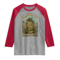 Funny Aligator Alcatraz Everglades Raglan Shirt Police Alligator Alligatraz Meme - Wonder Print Shop