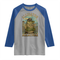 Funny Aligator Alcatraz Everglades Raglan Shirt Police Alligator Alligatraz Meme - Wonder Print Shop