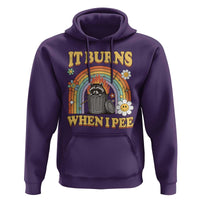 Funny It Burns When I Pee Hoodie Sarcastic Burning Racoon Meme - Wonder Print Shop