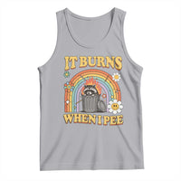 Funny It Burns When I Pee Tank Top Sarcastic Burning Racoon Meme - Wonder Print Shop