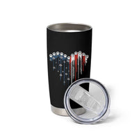Patriotic Dog And Cat Paw American Flag Heart 4th Of July Tumbler Cup - Wonder Print Shop