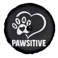 Funny Stay Pawsitive Spare Tire Cover Cat Dog Lover Positive Vibes - Wonder Print Shop