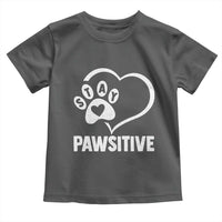 Funny Stay Pawsitive Toddler T Shirt Cat Dog Lover Positive Vibes - Wonder Print Shop