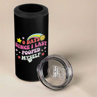 Funny 0 Days Since I Last Pooped Myself 4 in 1 Can Cooler Tumbler Joke Meme Gag - Wonder Print Shop
