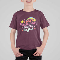 Funny 0 Days Since I Last Pooped Myself T Shirt For Kid Joke Meme Gag - Wonder Print Shop