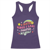 Funny 0 Days Since I Last Pooped Myself Racerback Tank Top Joke Meme Gag - Wonder Print Shop