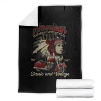 American Legendary Motorcycle Indian Chief Throw Blanket Classic And Vintage Bikers - Wonder Print Shop