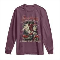 American Legendary Motorcycle Indian Chief Long Sleeve Shirt Classic And Vintage Bikers - Wonder Print Shop