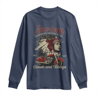 American Legendary Motorcycle Indian Chief Long Sleeve Shirt Classic And Vintage Bikers - Wonder Print Shop