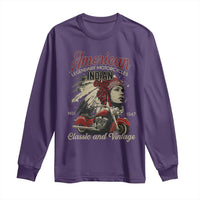 American Legendary Motorcycle Indian Chief Long Sleeve Shirt Classic And Vintage Bikers - Wonder Print Shop