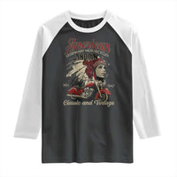 American Legendary Motorcycle Indian Chief Raglan Shirt Classic And Vintage Bikers - Wonder Print Shop