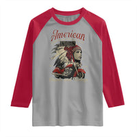 American Legendary Motorcycle Indian Chief Raglan Shirt Classic And Vintage Bikers - Wonder Print Shop