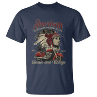 American Legendary Motorcycle Indian Chief T Shirt Classic And Vintage Bikers - Wonder Print Shop