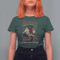 American Legendary Motorcycle Indian Chief T Shirt For Women Classic And Vintage Bikers - Wonder Print Shop