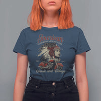 American Legendary Motorcycle Indian Chief T Shirt For Women Classic And Vintage Bikers - Wonder Print Shop