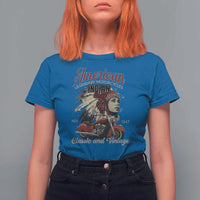 American Legendary Motorcycle Indian Chief T Shirt For Women Classic And Vintage Bikers - Wonder Print Shop