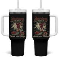 American Legendary Motorcycle Indian Chief Tumbler With Handle Classic And Vintage Bikers - Wonder Print Shop